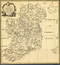 Ortelius Improved, 1777 map of Ireland by Charles O'Conor
