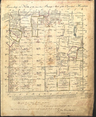 Township survey map, Thomas Baker, Survey No. 3321